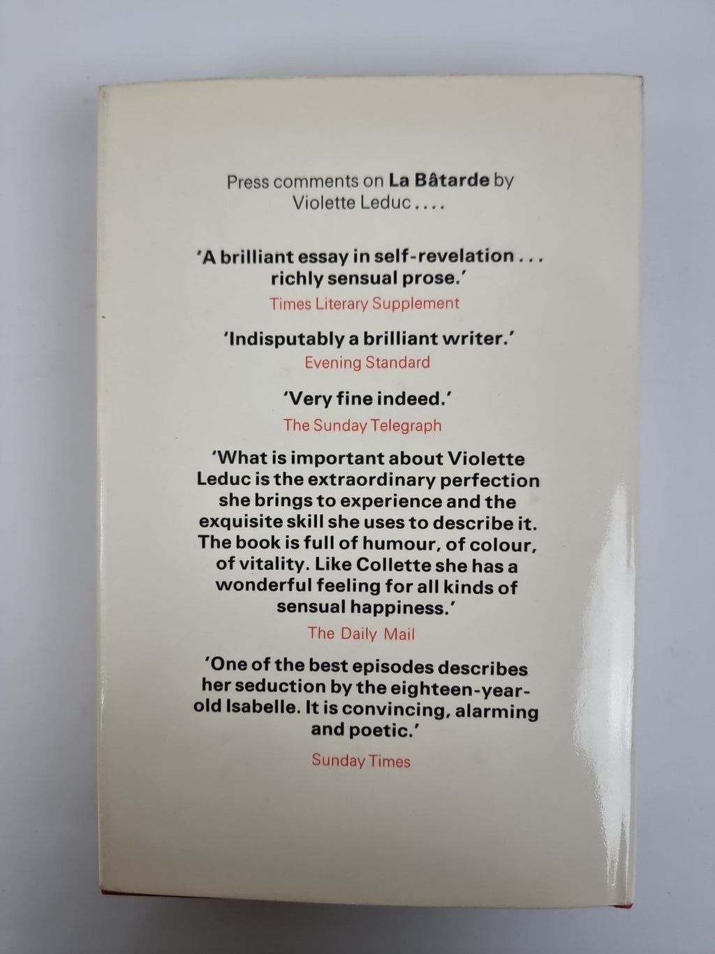 Ravages, Violette Leduc — First UK Edition