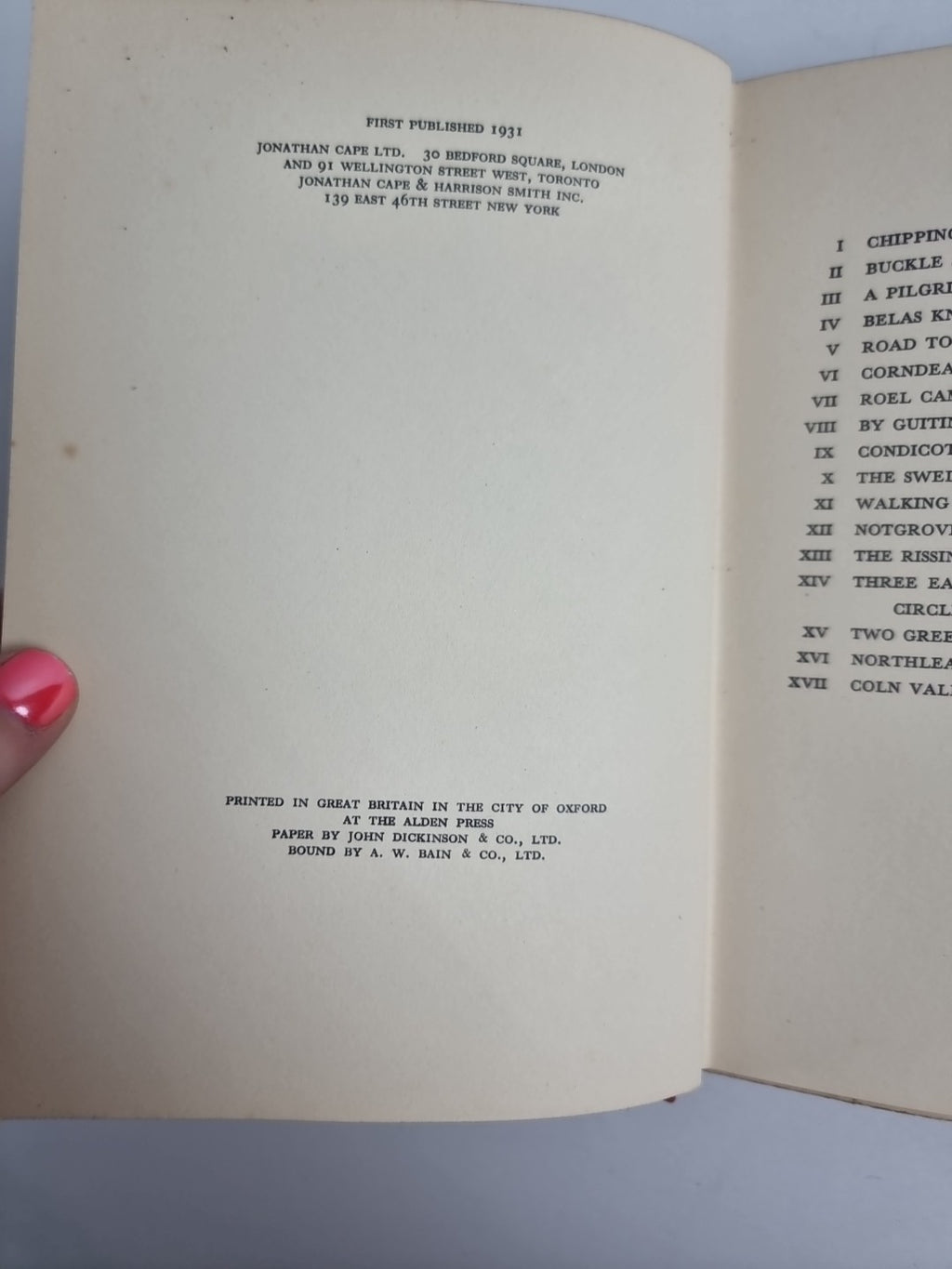 H W Timperley: A Cotswold Book; L S Lowry illustrations — First Edition