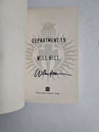 Department 19 by Will Hill (Hardcover, 2011) 1st Edition & Signed Rare