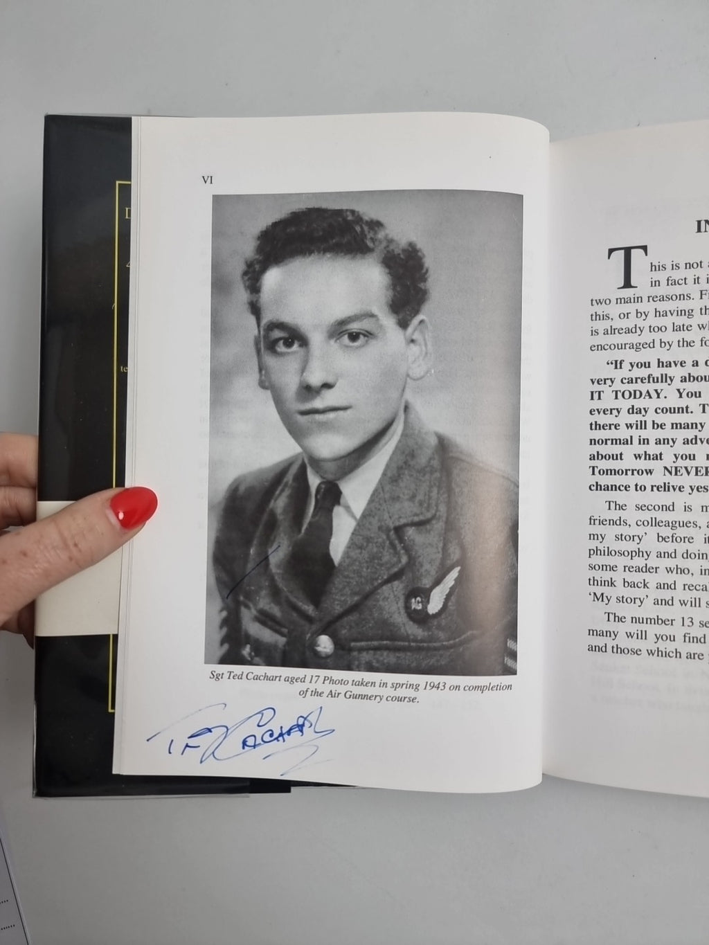 Ted the Lad, A Schoolboy Who Went to War, WW2, 2007 Signed Hardcover