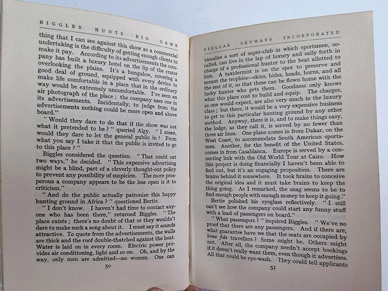Biggles Hunts Big Game, Captain W.E. Johns — First Edition, FIRST Issue