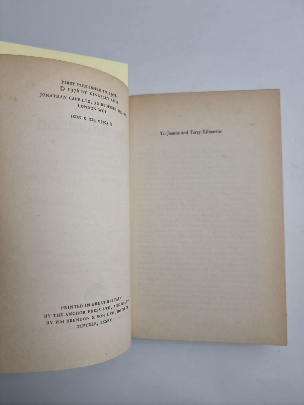 The Alteration by Kingsley Amis 1976 UK 1st/1st HB Jonathan Cape VGC