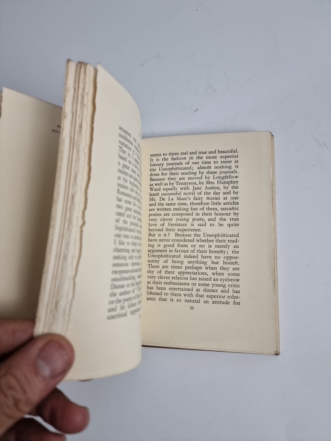 Hugh Walpole -Reading, Being one of a series of essays , 1st Edition 1926