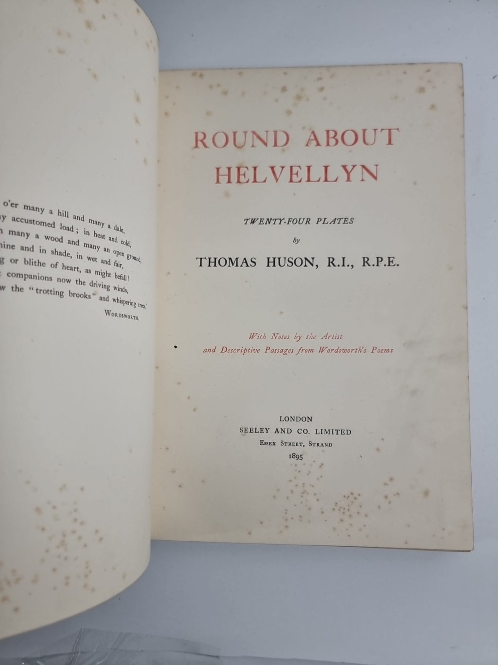 ROUND ABOUT HELVELLYN: TWENTY-FOUR PLATESBY THOMAS HUSON Ist Edition