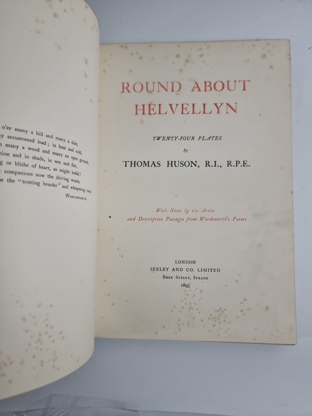 ROUND ABOUT HELVELLYN: TWENTY-FOUR PLATESBY THOMAS HUSON Ist Edition