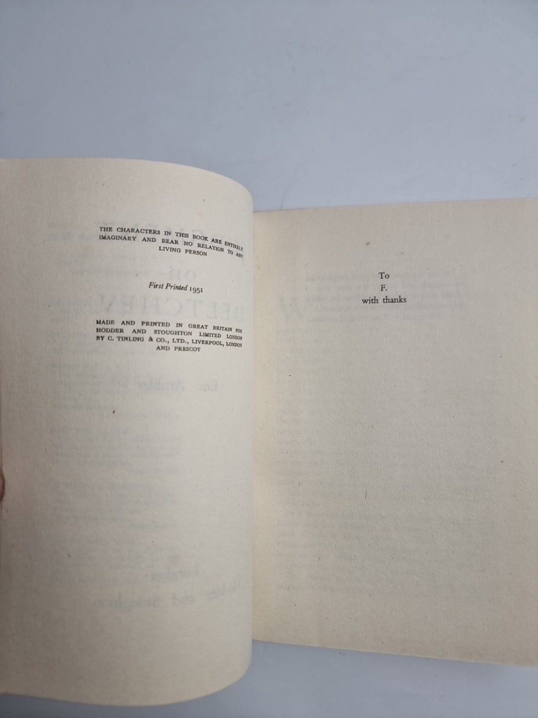 ERIC AMBLER - 'Judgement On Deltchev' -  1st Ed/1st Print 1951 - free post