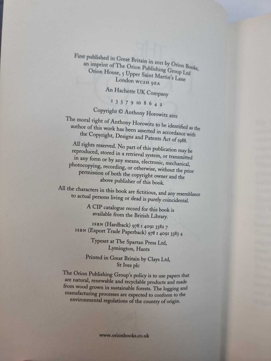 ANTHONY HOROWITZ-- The House of Silk Signed 1st Edition Free Delivery