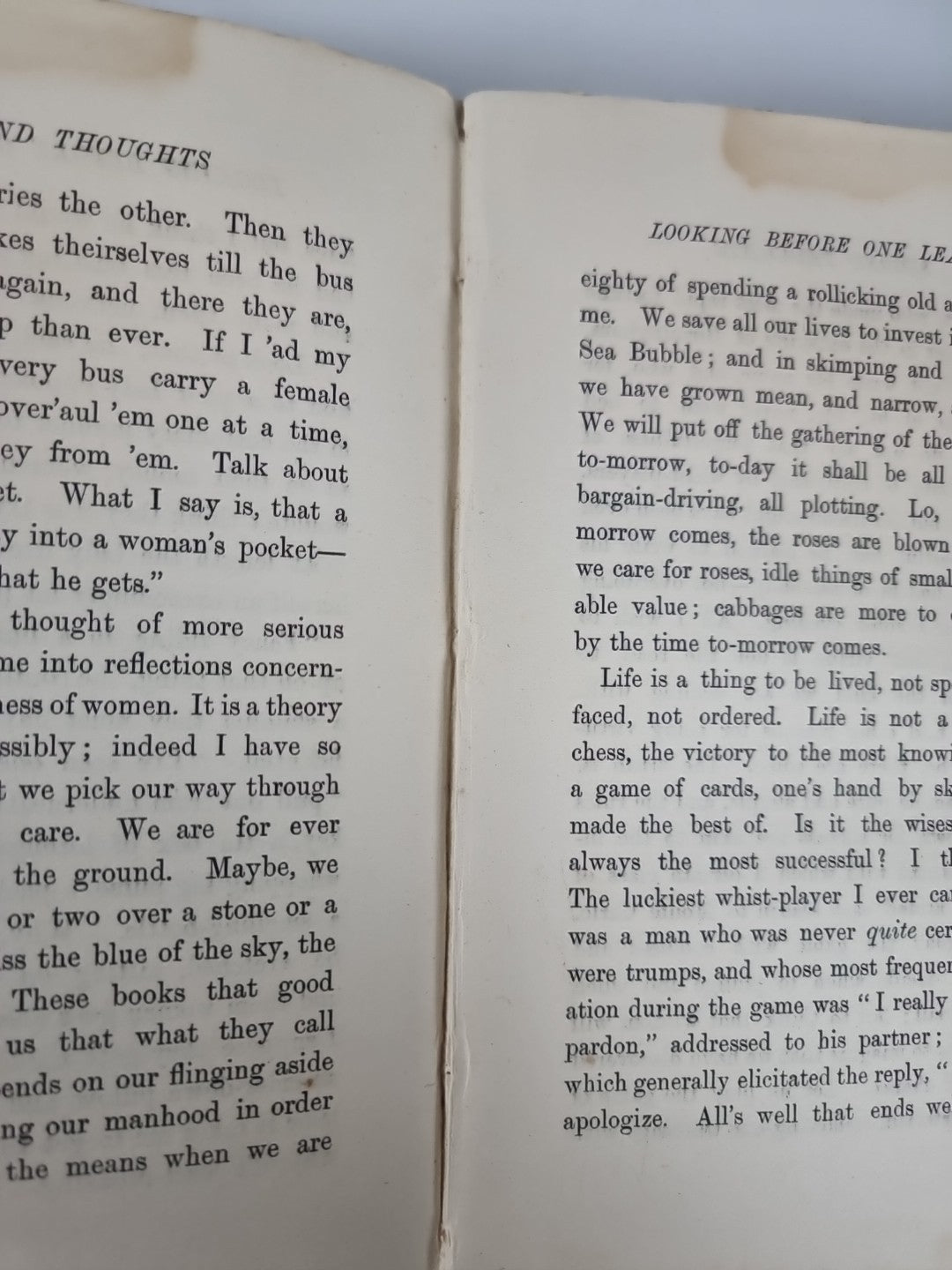 The Second Thoughts of an Idle Fellow, Jerome K. Jerome - First Edition