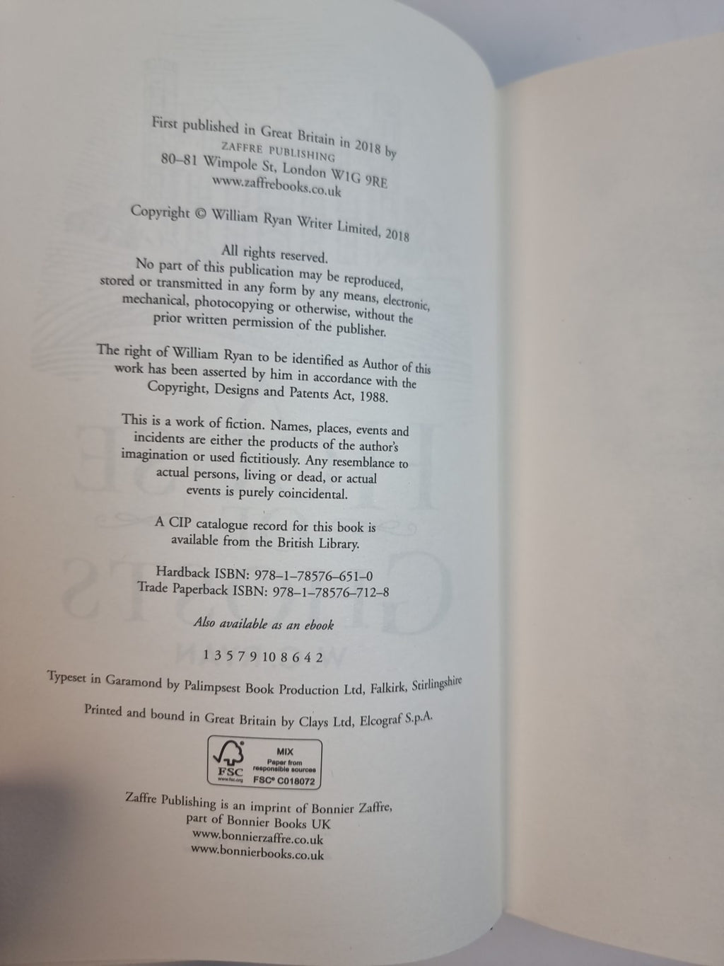 A House of Ghosts, W. C. Ryan — Fine, First Edition
