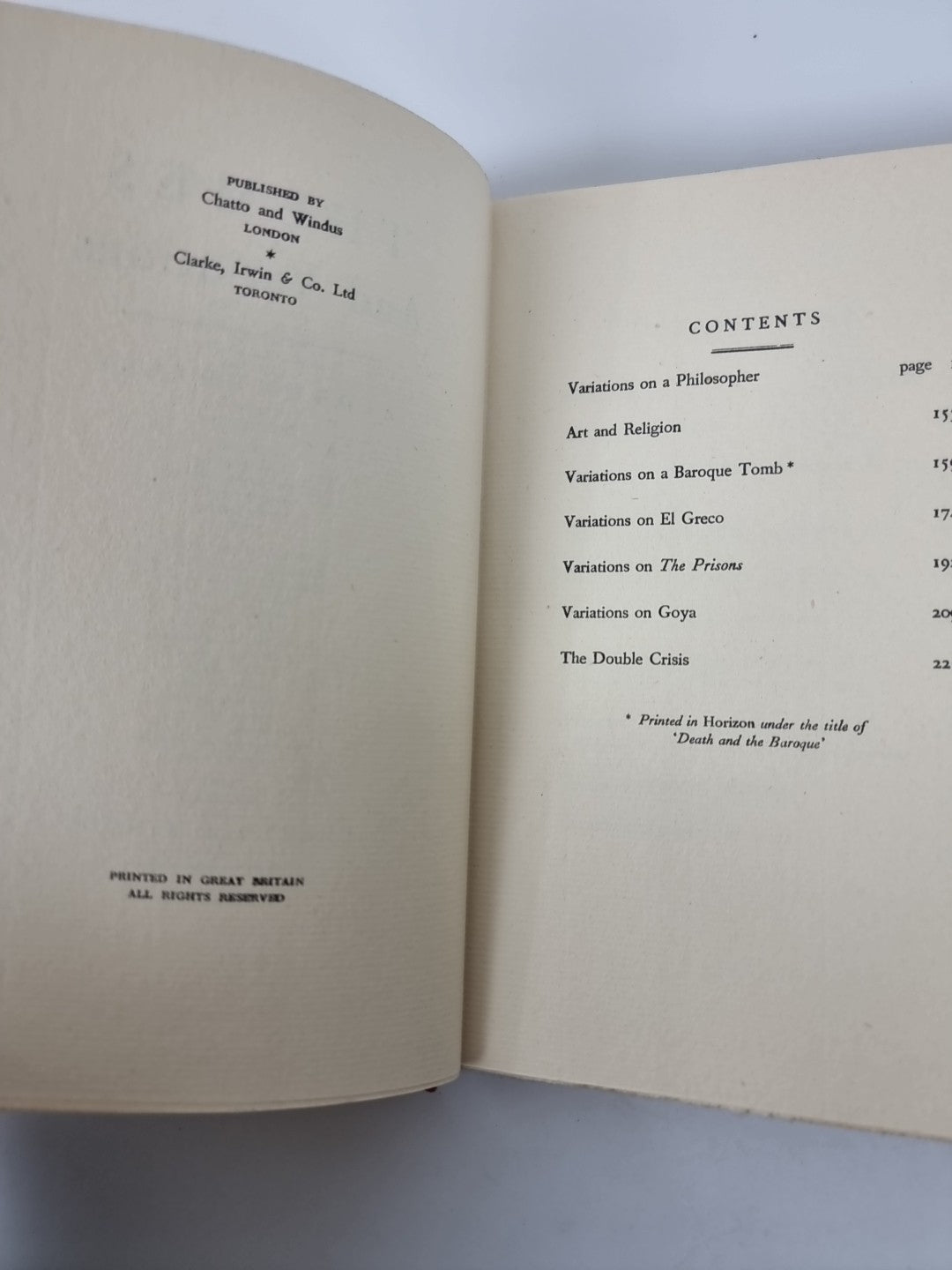 Themes And Variations, Aldous Huxley — First Edition