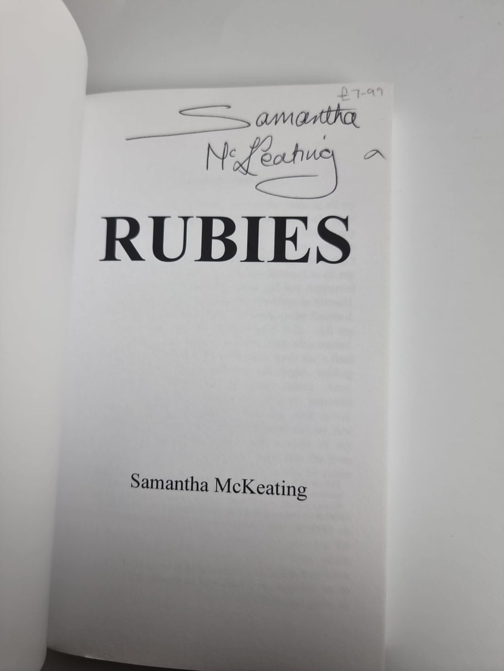Rubies by Samantha McKeating (2015, Trade Paperback) Signed