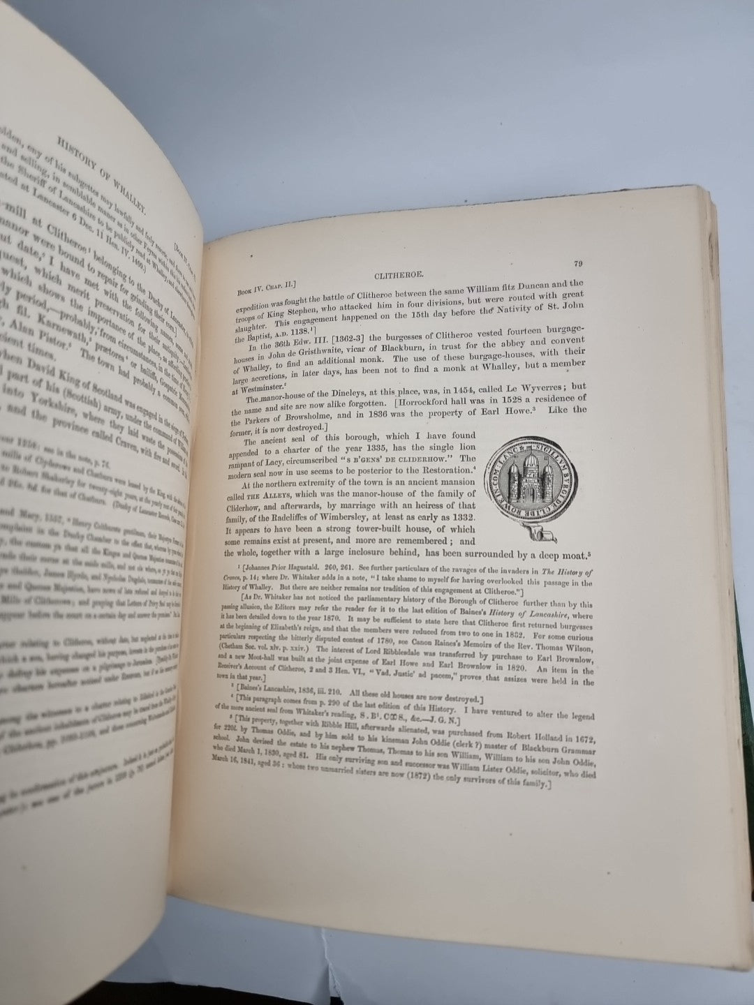 THOMAS DUNHAM WHITAKER An History of the Original Parish of Whalley - 1872