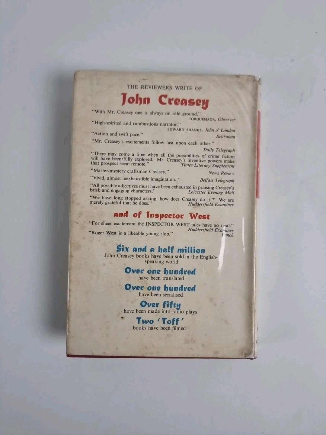 A Gun For Inspector West, John Creasey — 1st UK Edition