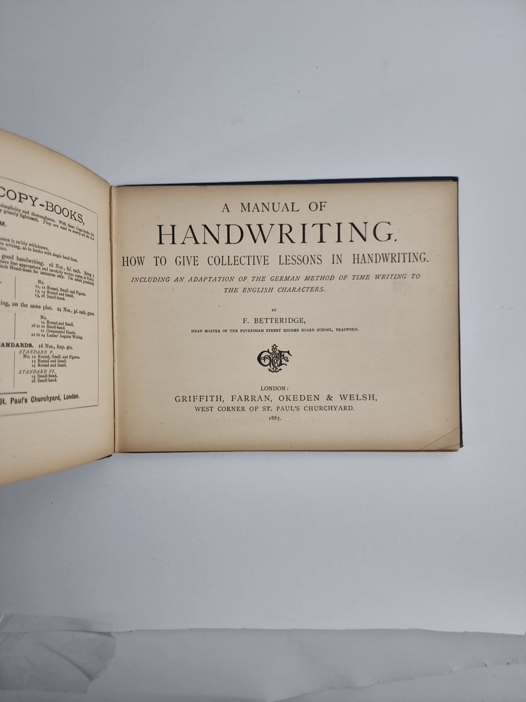 Handwriting Manual 1887; Griffith, Farran Okeden & Welsh, Free Tracked Delivery 