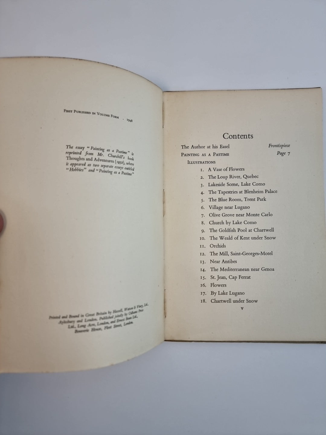 Painting As A Pastime by Winston Churchill - 1st Edition/ 1st Printing.