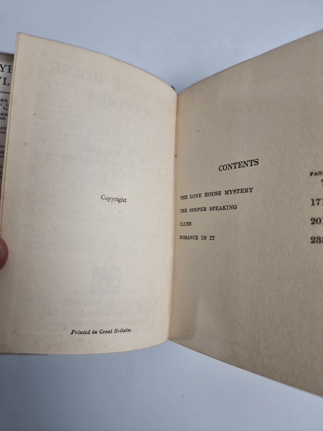 Edgar Wallace - The Lone House Mystery - 1929 Collins Pre First Edition Copy