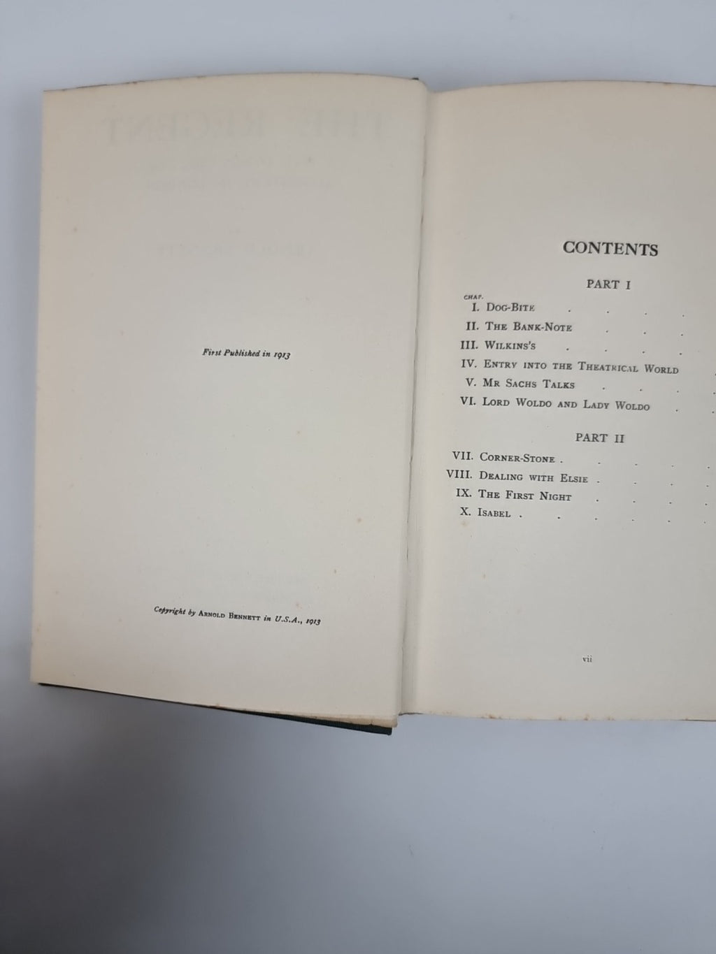 The Regent, Arnold Bennett — First Edition
