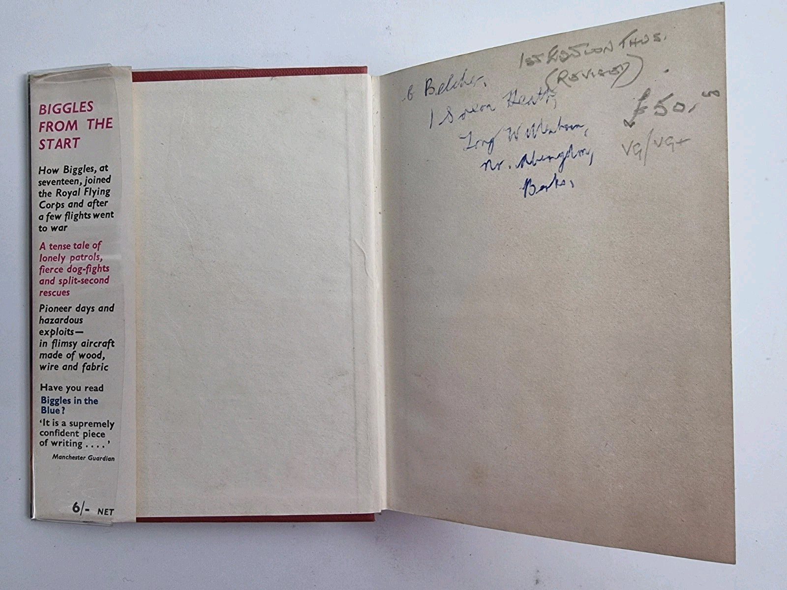Biggles Learns To Fly, Captain W.E. Johns — First Edition, Revised Edition 1955