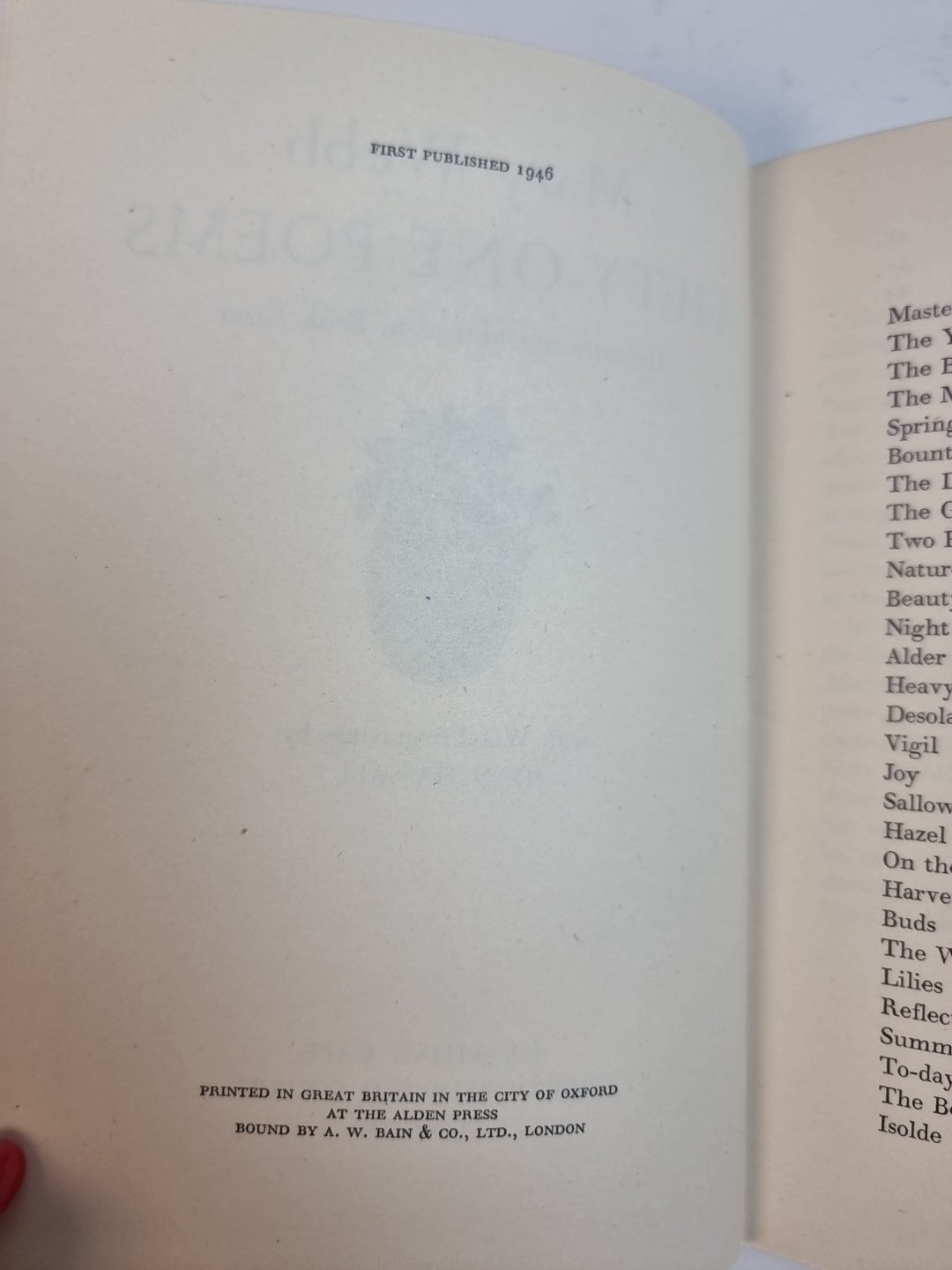 Fifty-One Poems, Mary Webb; Wood Engravings by Joan Hassall — 1st Edition