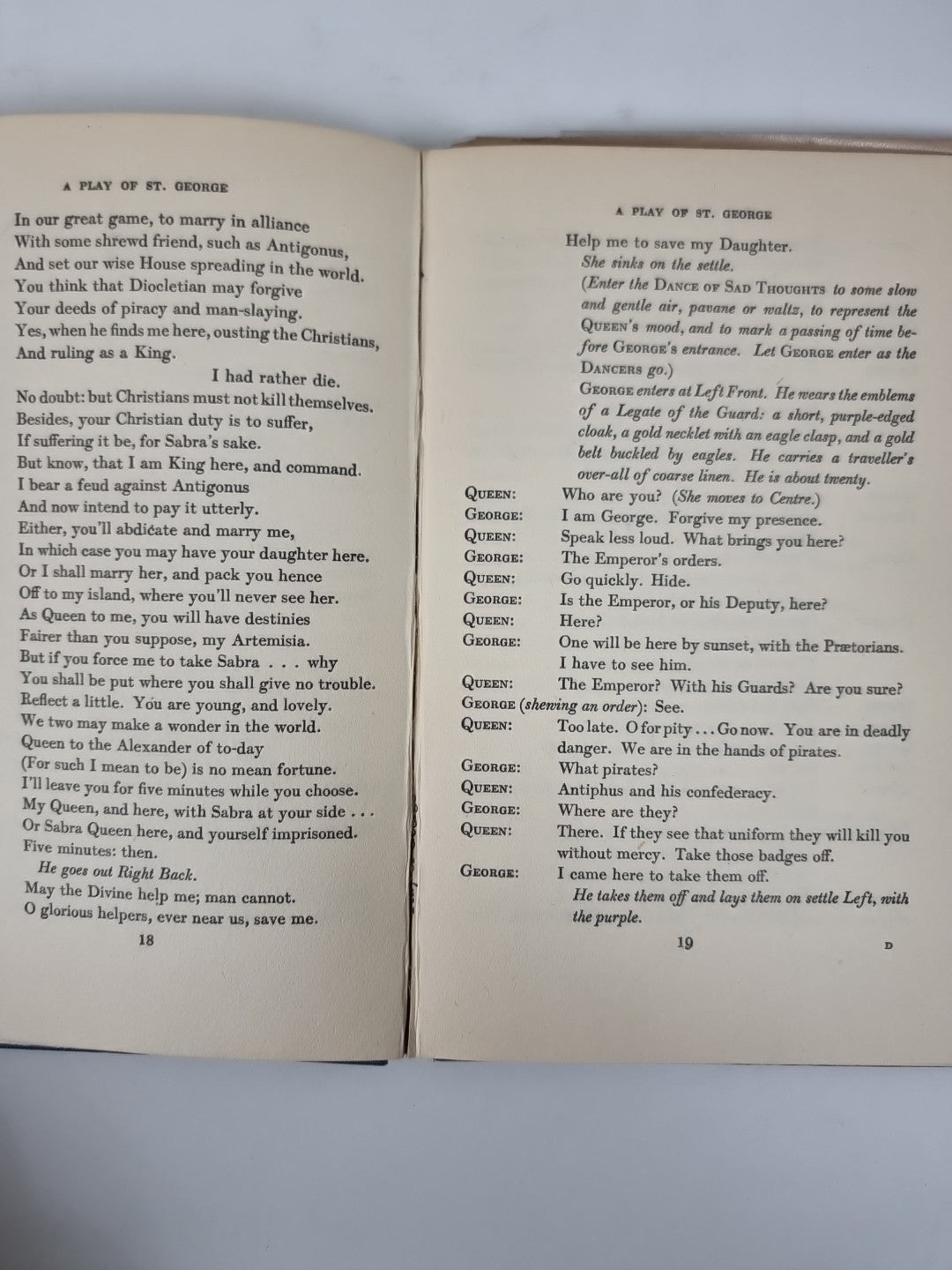A Play of St George, John Masefield — First Edition, SIGNED
