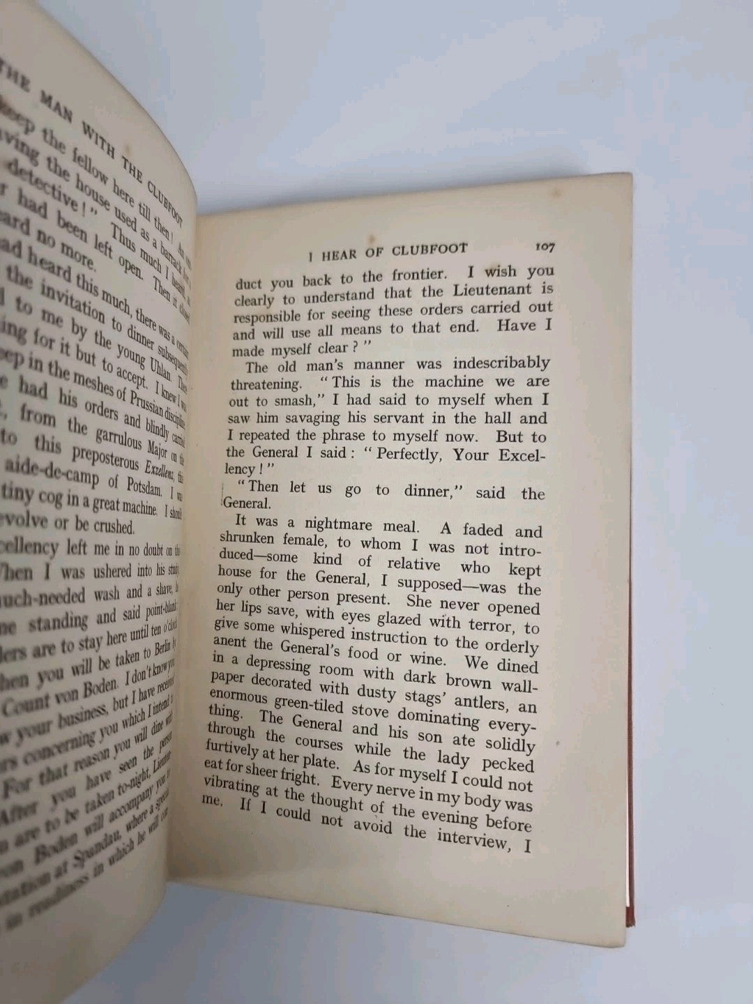 The Man with the Clubfoot - Douglas VALENTINE - Rare 1st Edition 1918