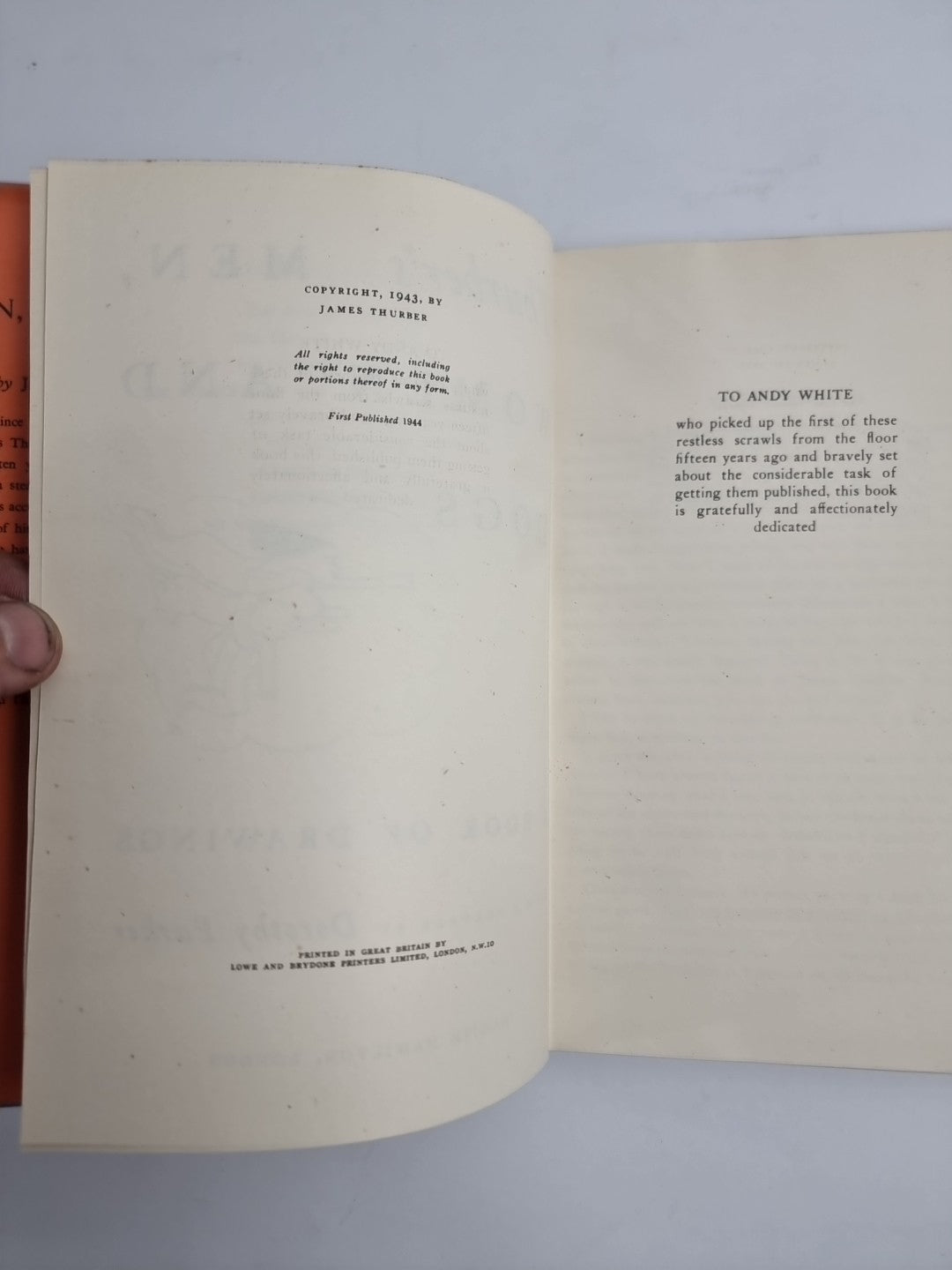 Thurber's Men, Women and Dogs New 1st Edition Free Delivery