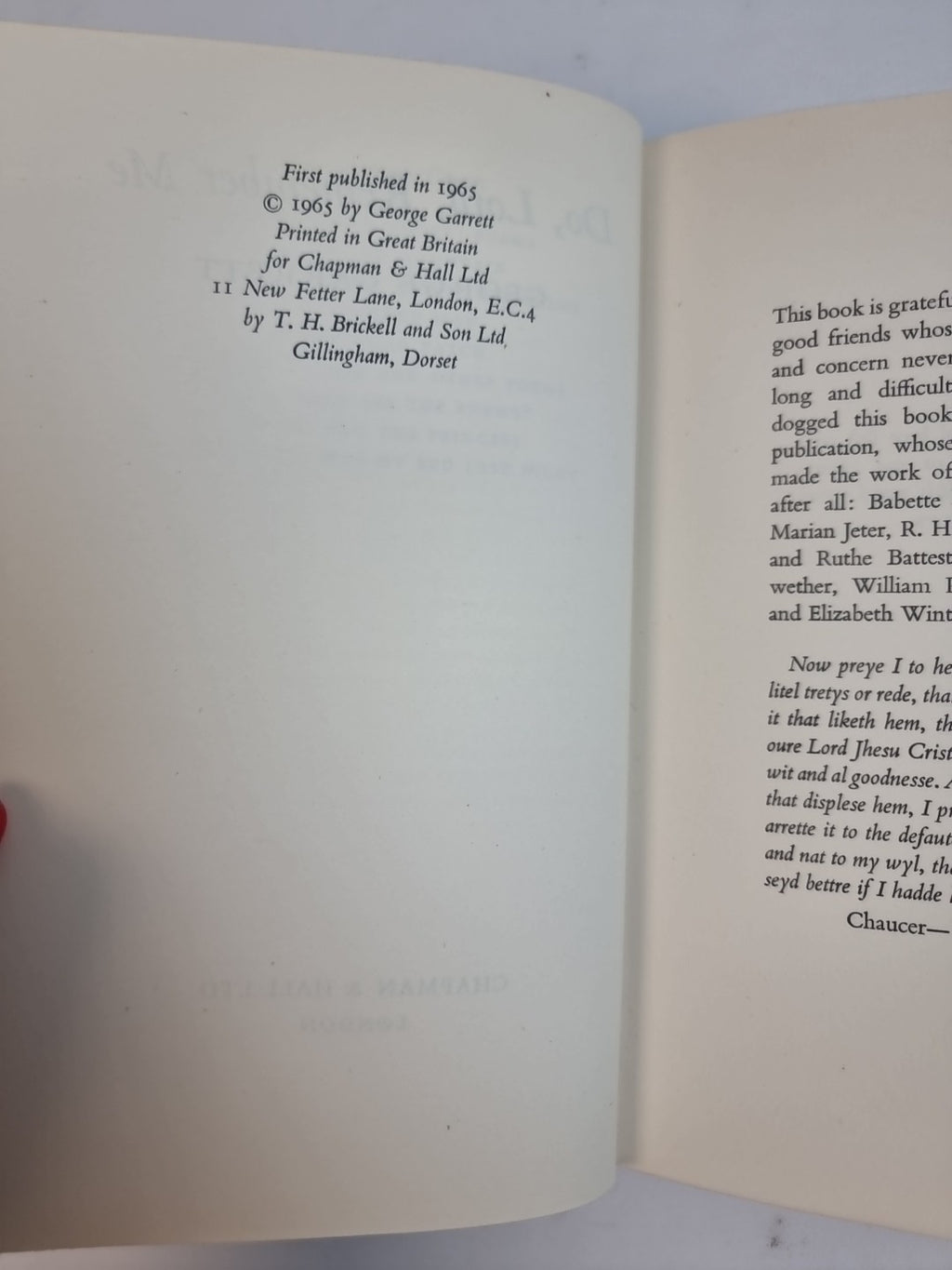 Do, Lord, Remember Me — George Garrett, First Edition, First Printing, AS NEW