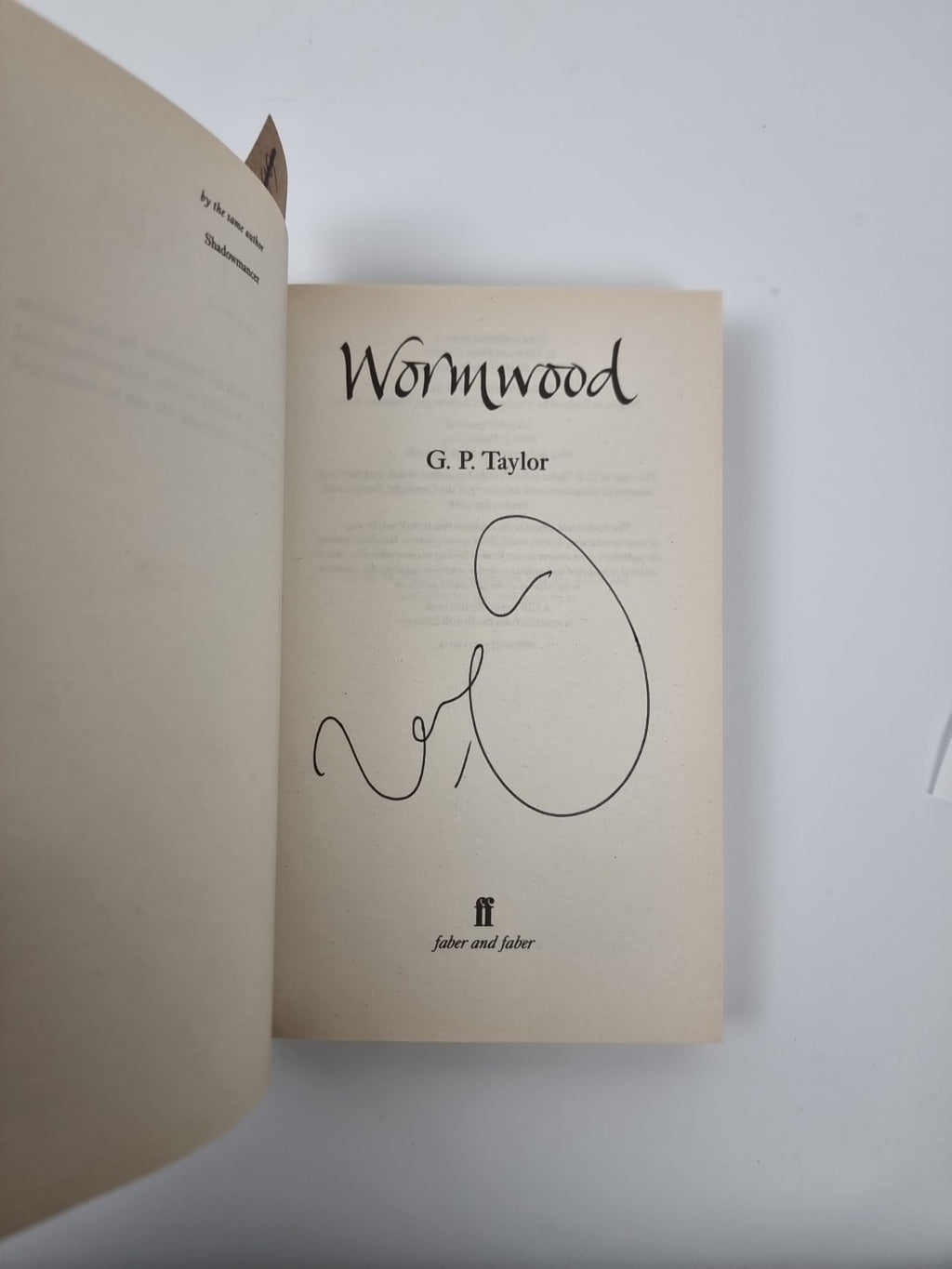 Wormwood - G P Taylor Signed 1st edition Paperback