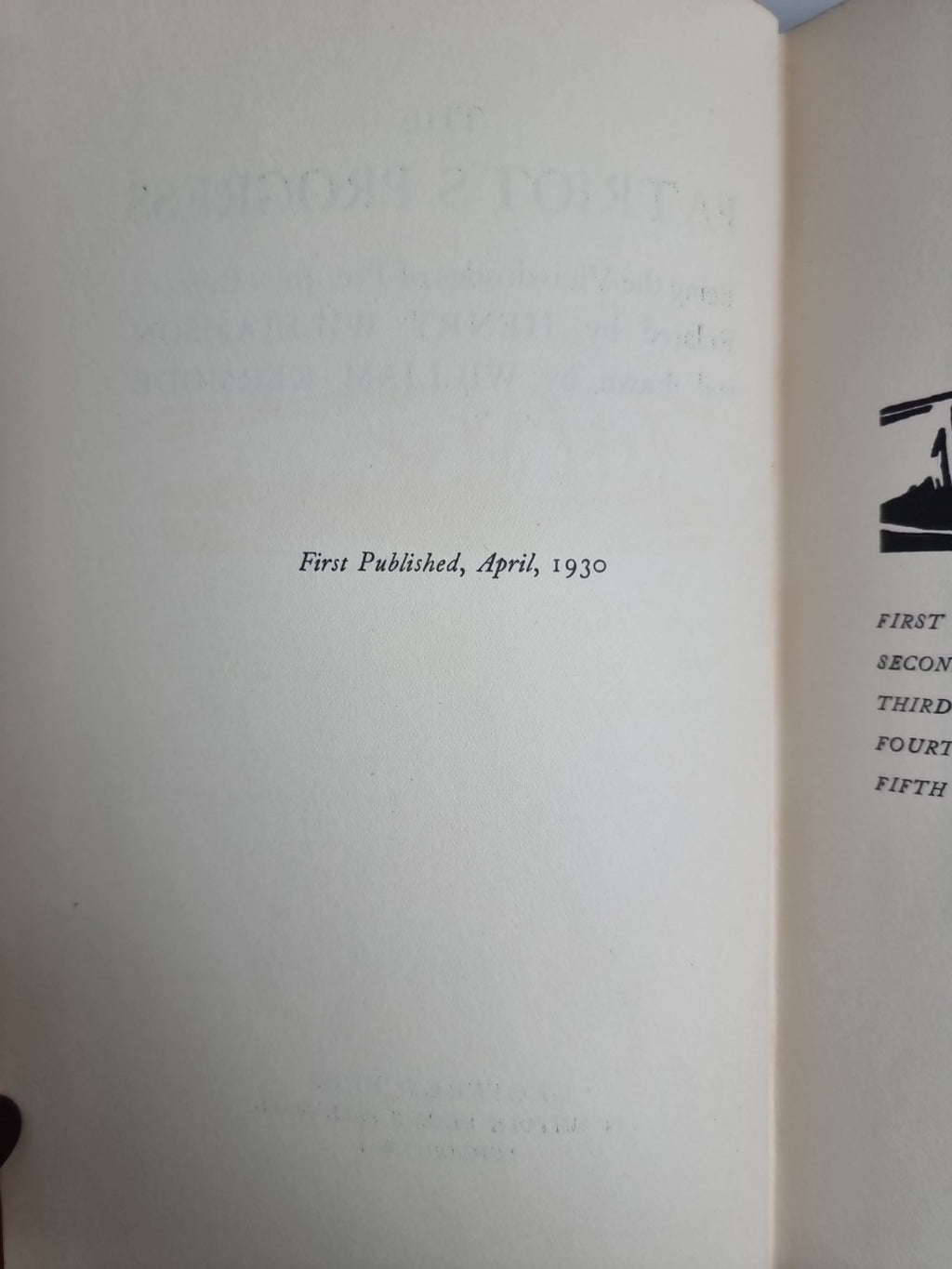 The Patroit's Progress, Henry Williamson — First Edition