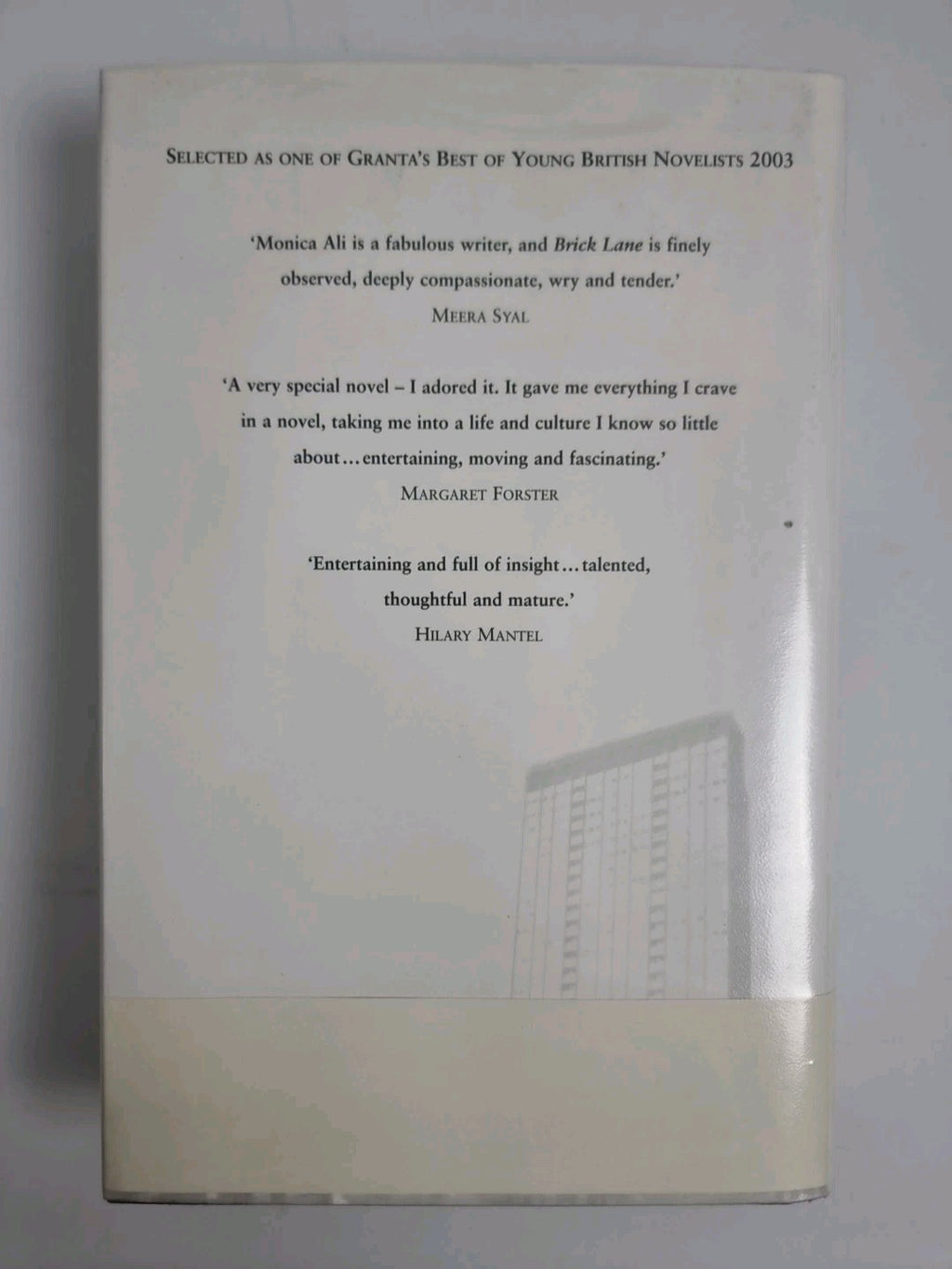 Monica ALI Brick Lane SIGNED Copy 2003 Hardback DJ