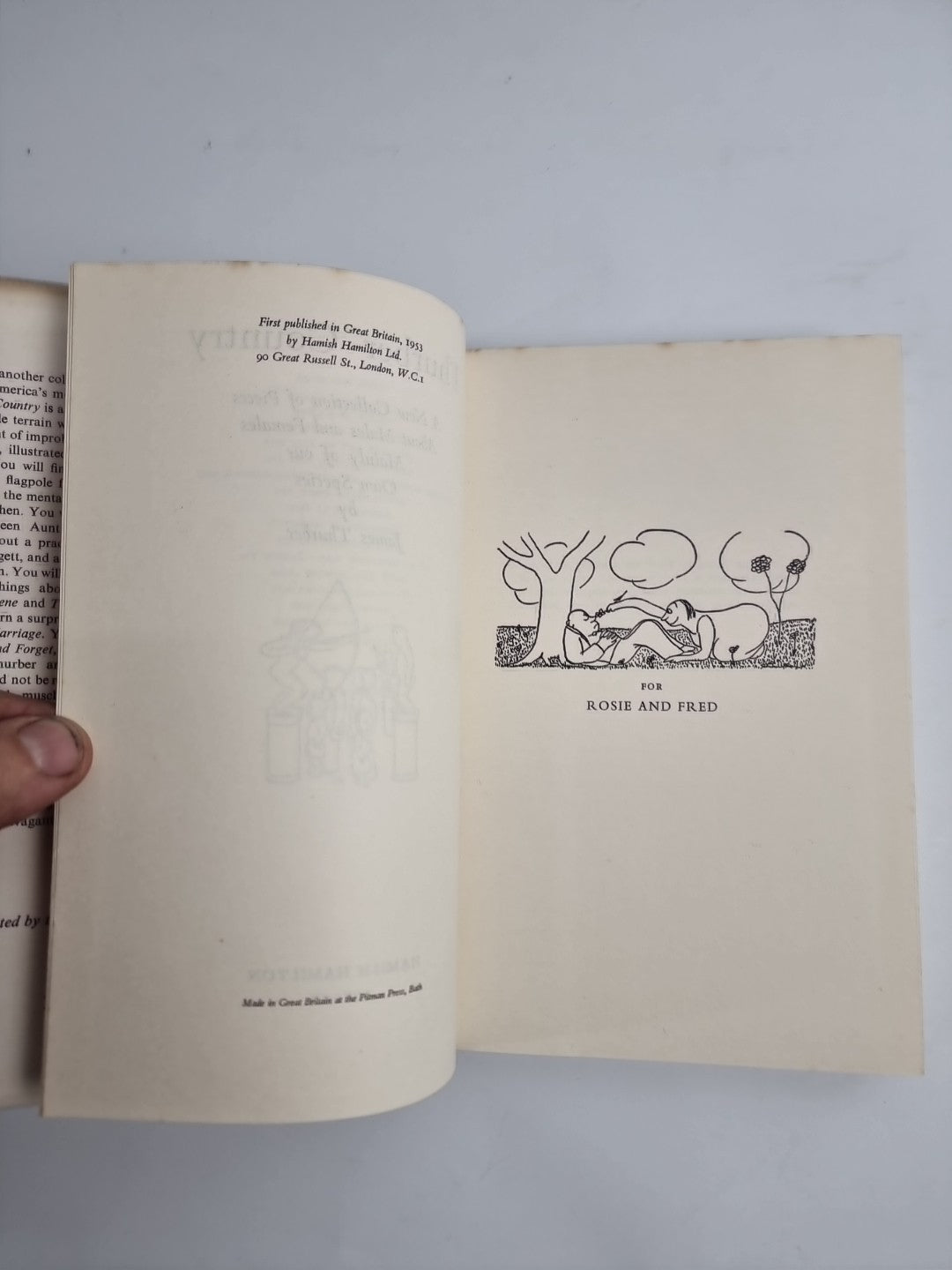 Thurber Country by James Thurber 1953, Hardback USA 1st Printing