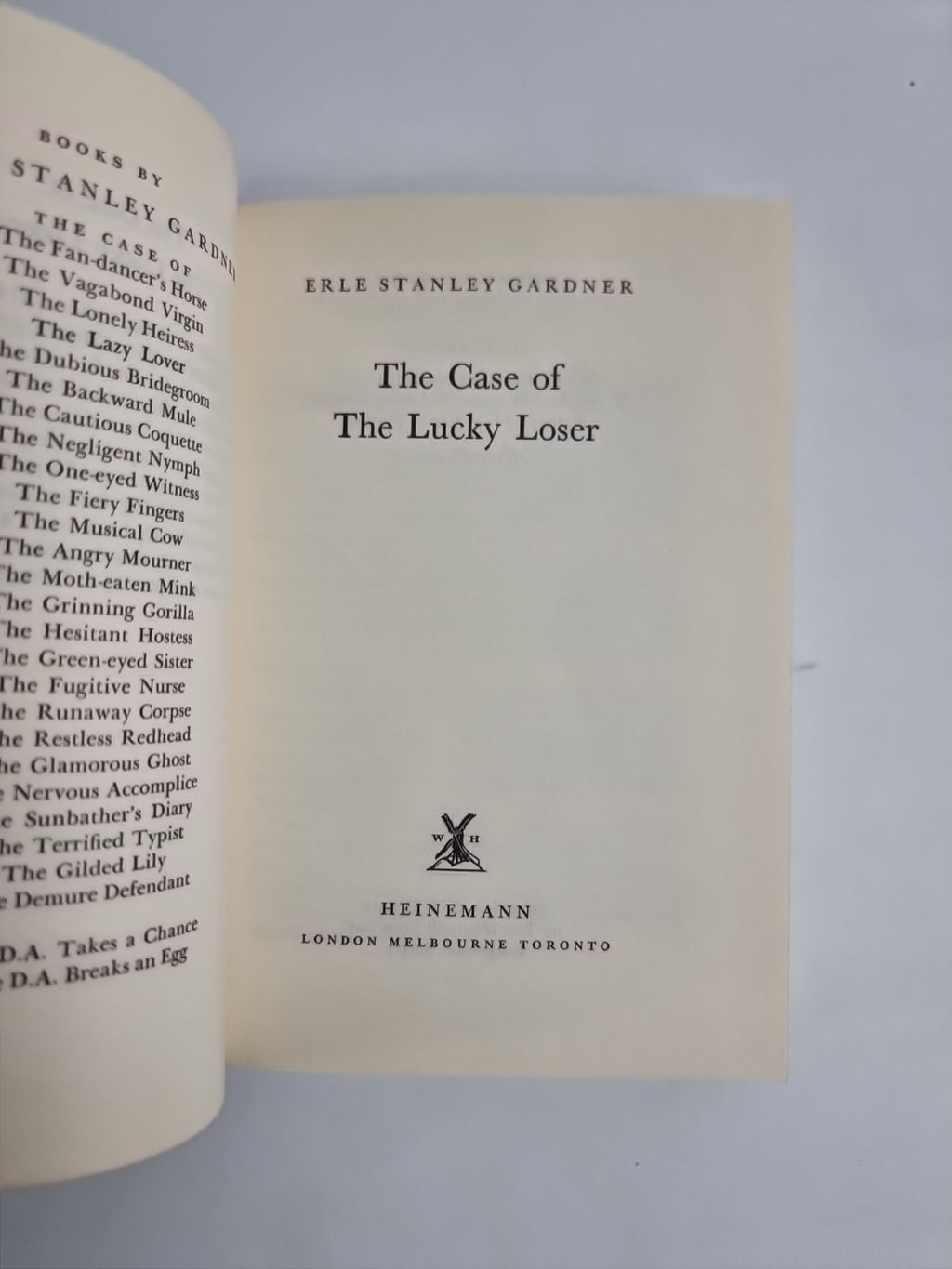Earl Stanley Gardener: Terrified Typist & Lucky Loser Both UK 1ST EDITION fine