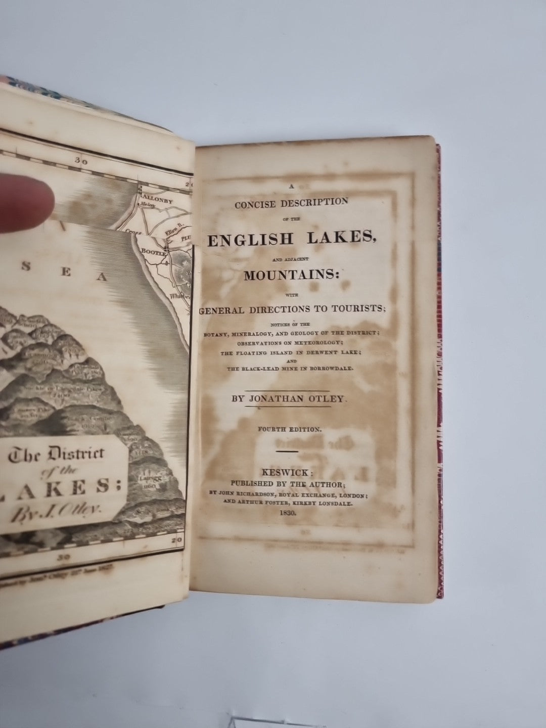 A Concise Description of the English Lakes and Adjacent Mountains, 4th ED 1830