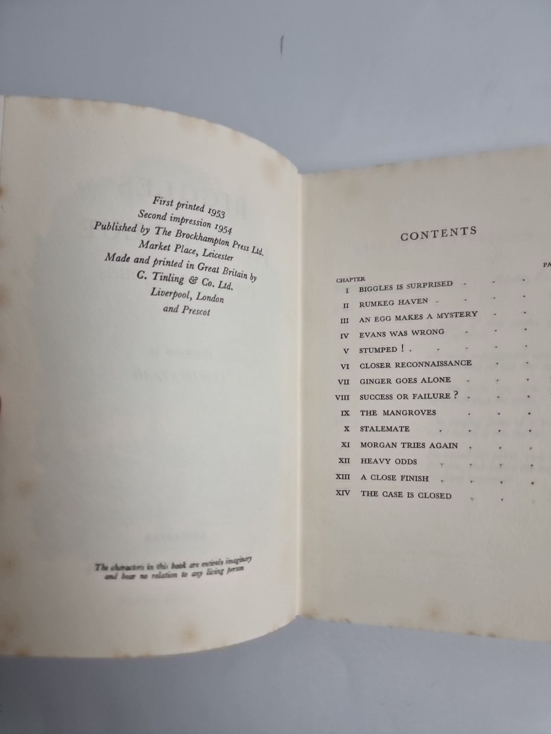 Biggles In The Blue, Captain W.E. Johns — First Edition, Second Impression
