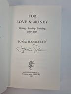 For Love & Money — Jonathan Raban, SIGNED First Edition, AS NEW