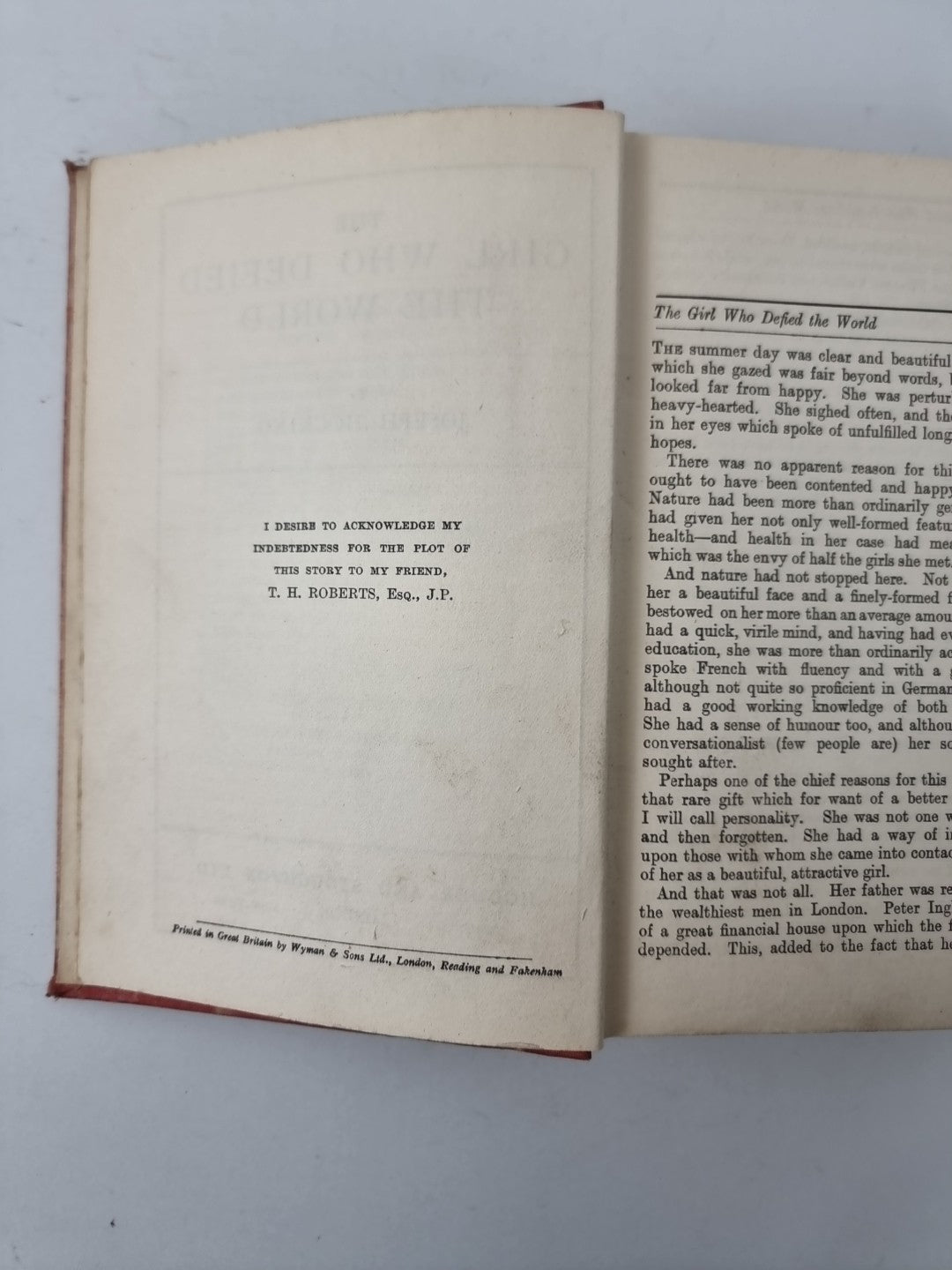 The Girl Who Defied the World, Joseph Hocking