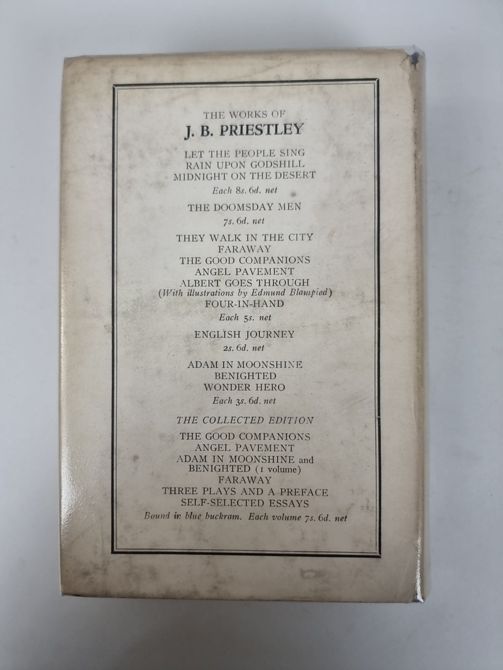 Let the People Sing, J B Priestley — First Edition, 1939