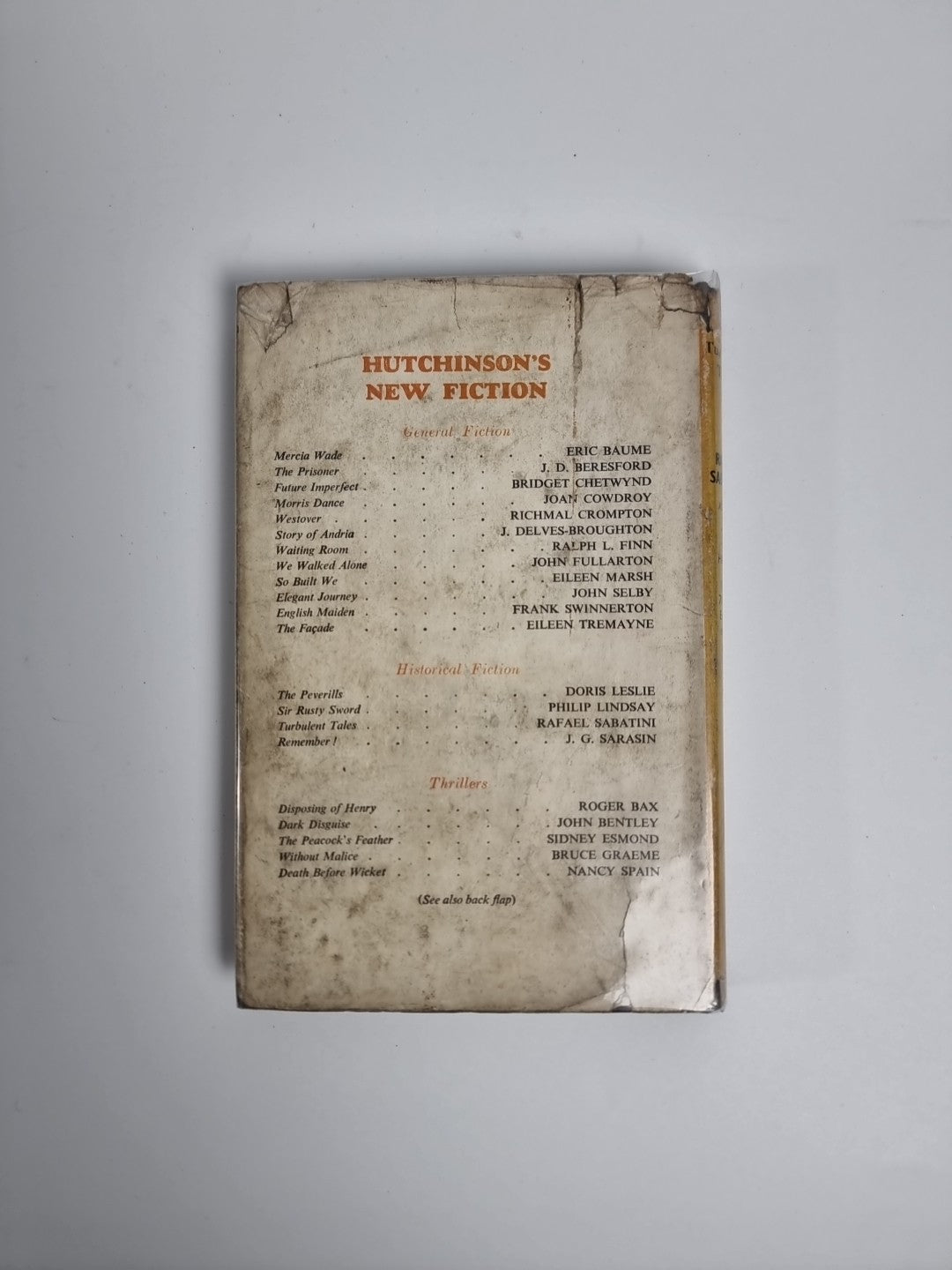 Rafael Sabatini - Turbulent Tales - 1st/1st 1946 Hutchinson, Rare Copy