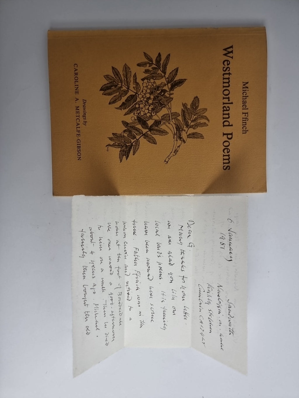 Westmorland Poems, Michael Finch, Drawings by Caroline A. Metcalfe-Gibson — 1st