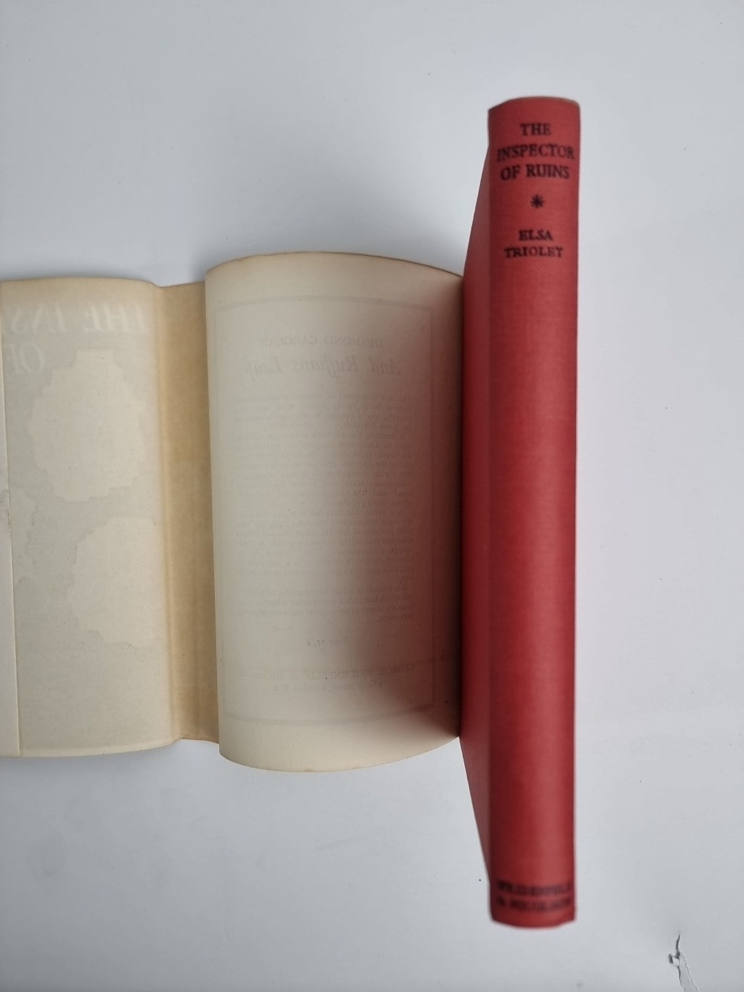 Elsa Triolet / THE INSPECTOR OF RUINS Unread 1st Edition Copy 