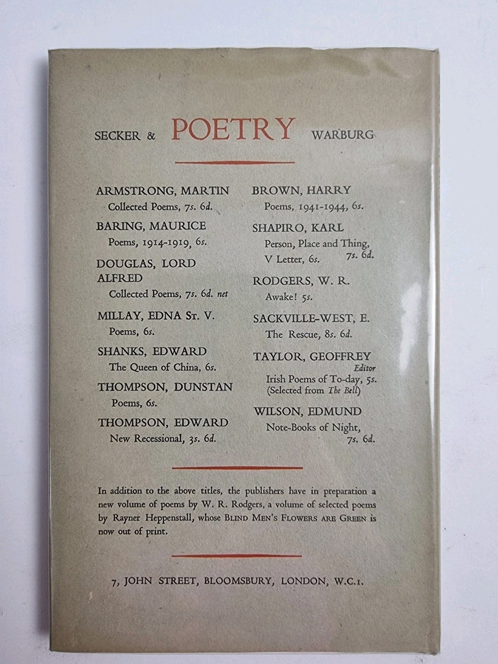 Essay On Rime, Karl Shapiro — First Edition