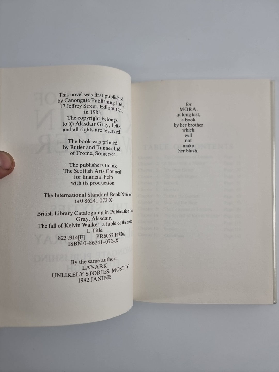 1985 The Fall of Kelvin Walker 1st Edition  Fine Unread 