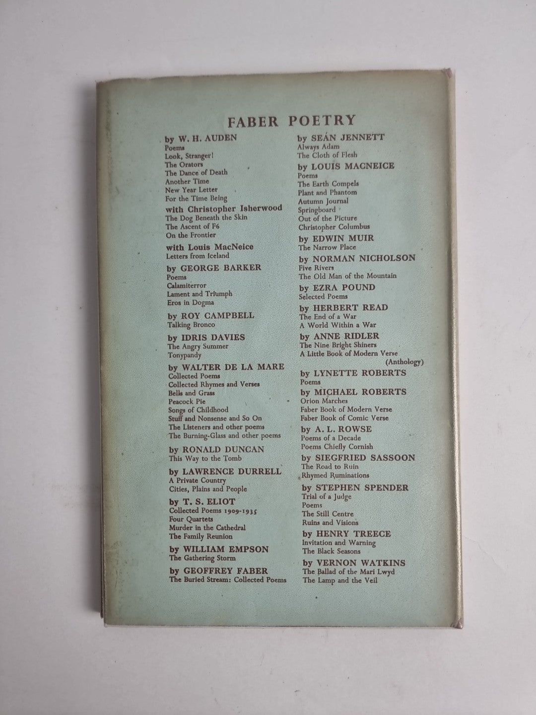 The Lamp And The Veil Poems, Vernon Watkins — First Edition