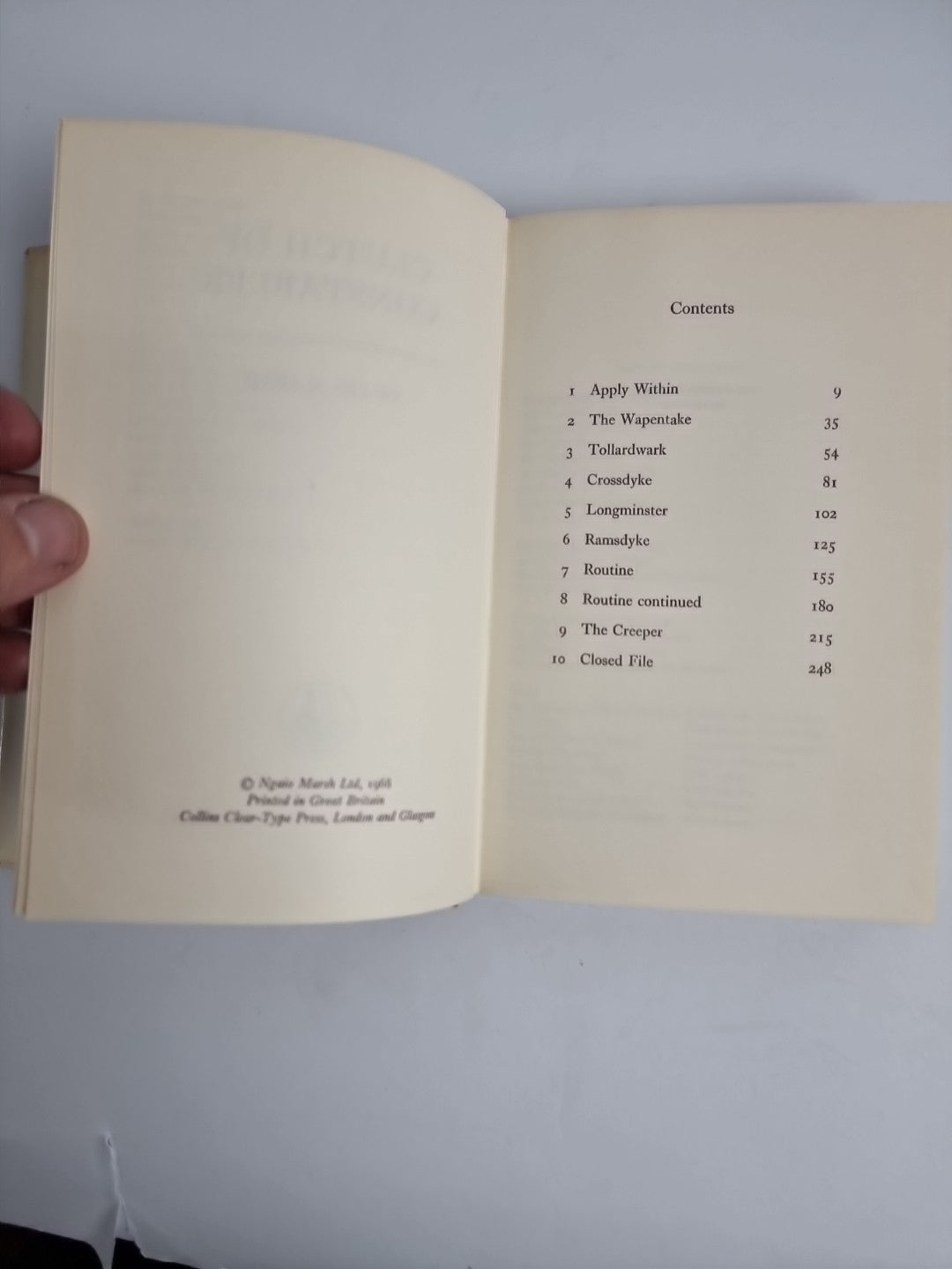 NGAIO MARSH - Clutch Of Constables - 1968 UK Hback 1st Edition 1st Print Unread