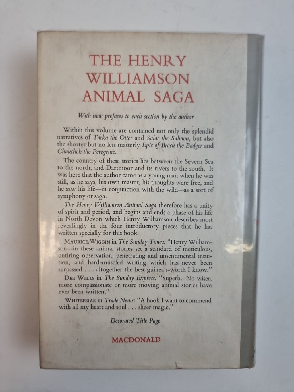 It Was The Nightingale, Henry Williamson — 1962. 1st Edition