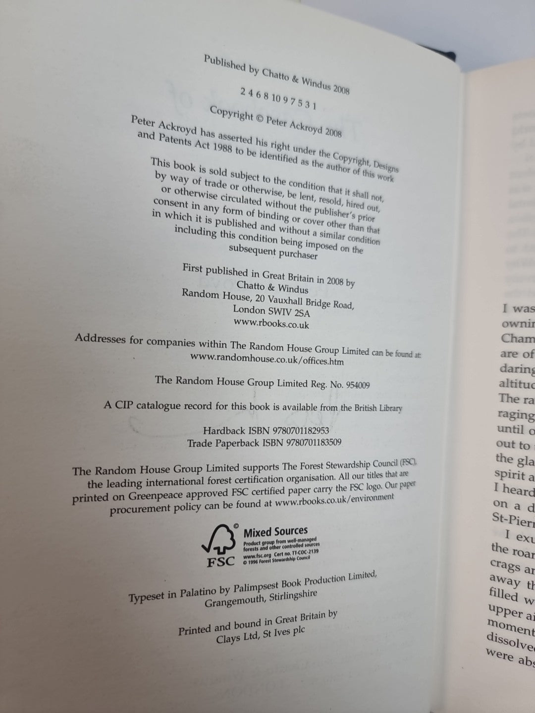 The Casebook of Victor Frankenstein P Ackroyd Signed 1st edition Free Delivery