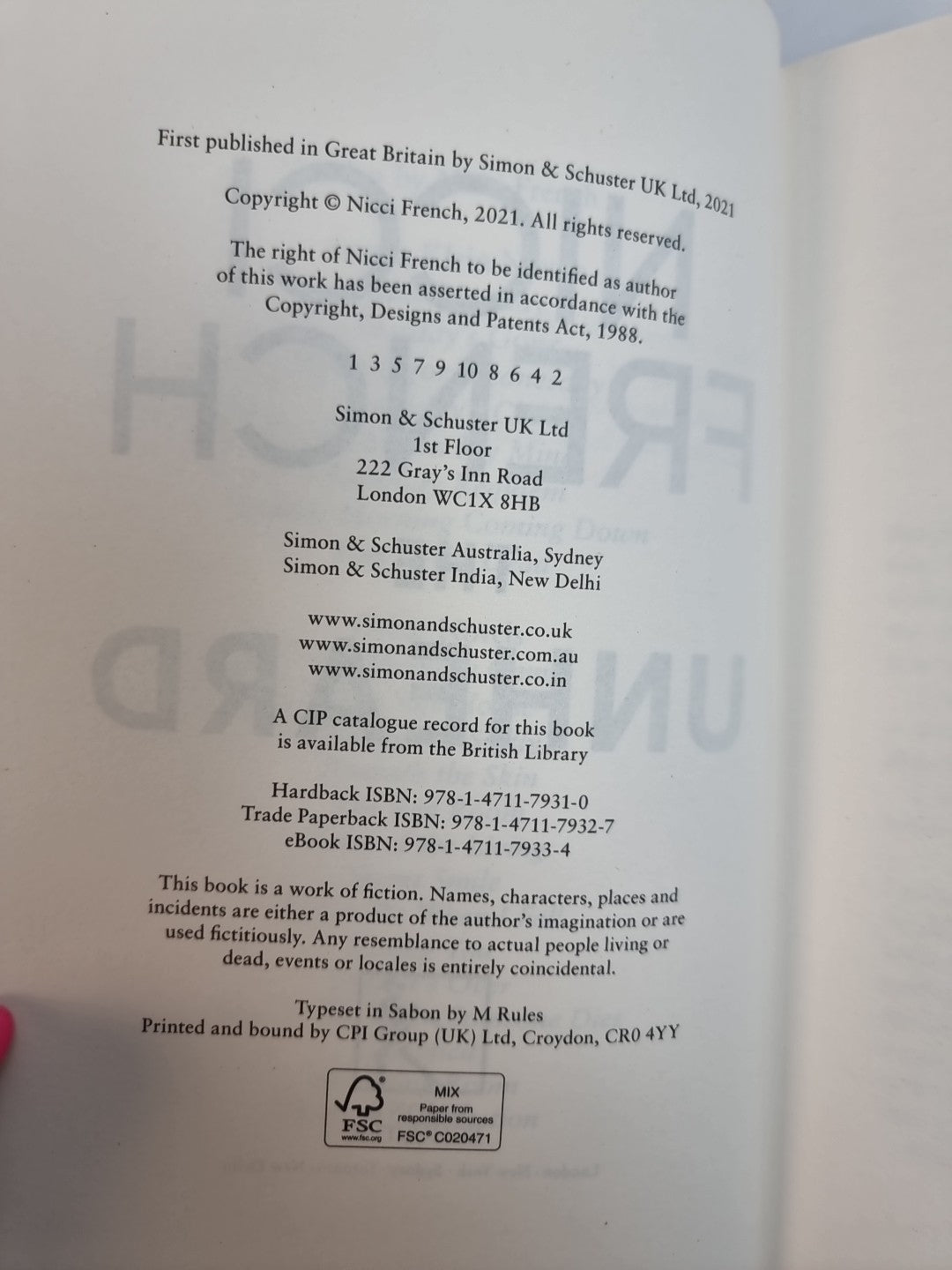 The Unheard By Nicci French New 1st Edition Free Delivery