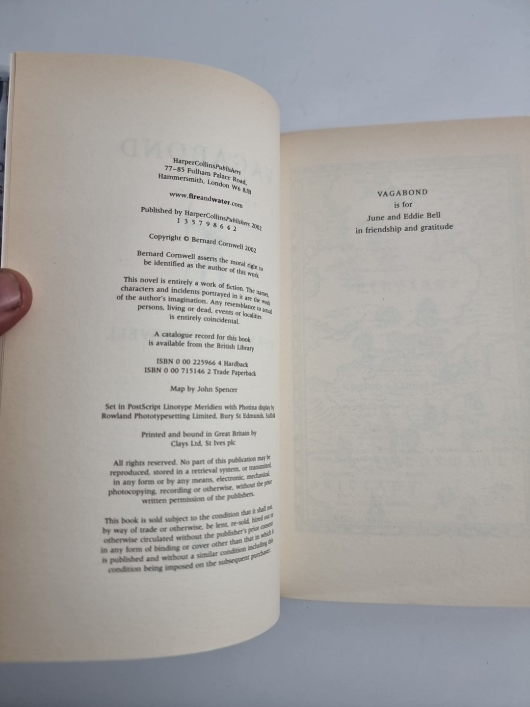 Vagabond (The Grail Quest, Book 2) by Bernard Cornwell (HB, 2002) 1st Edition 