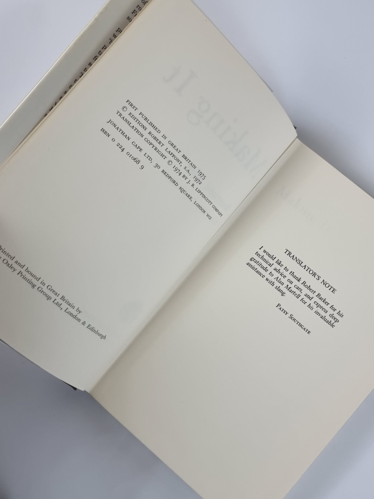 Making It, Bertrand Blier - First UK Edition
