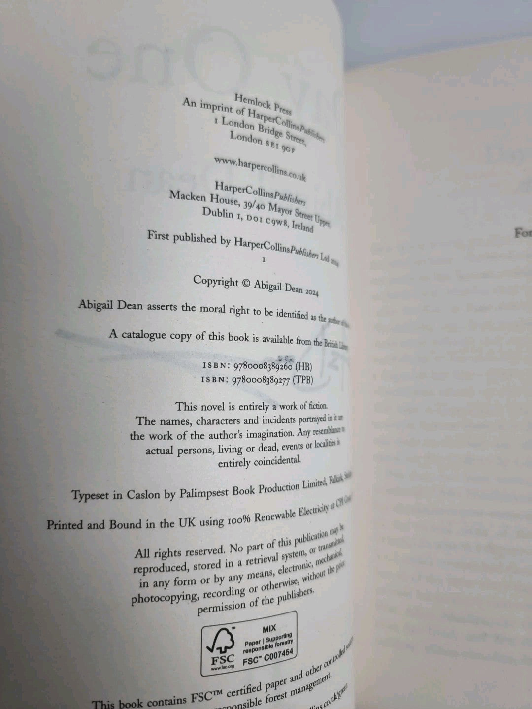 ABIGAIL DEAN - Day One  -SIGNED-  1st Edition - 2024 - New